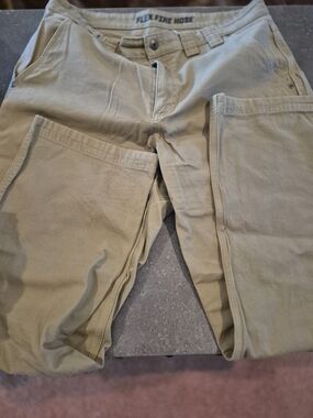 Men's Khaki Flex Fire Hose Deluth Trading Company Khaki  Work Pants